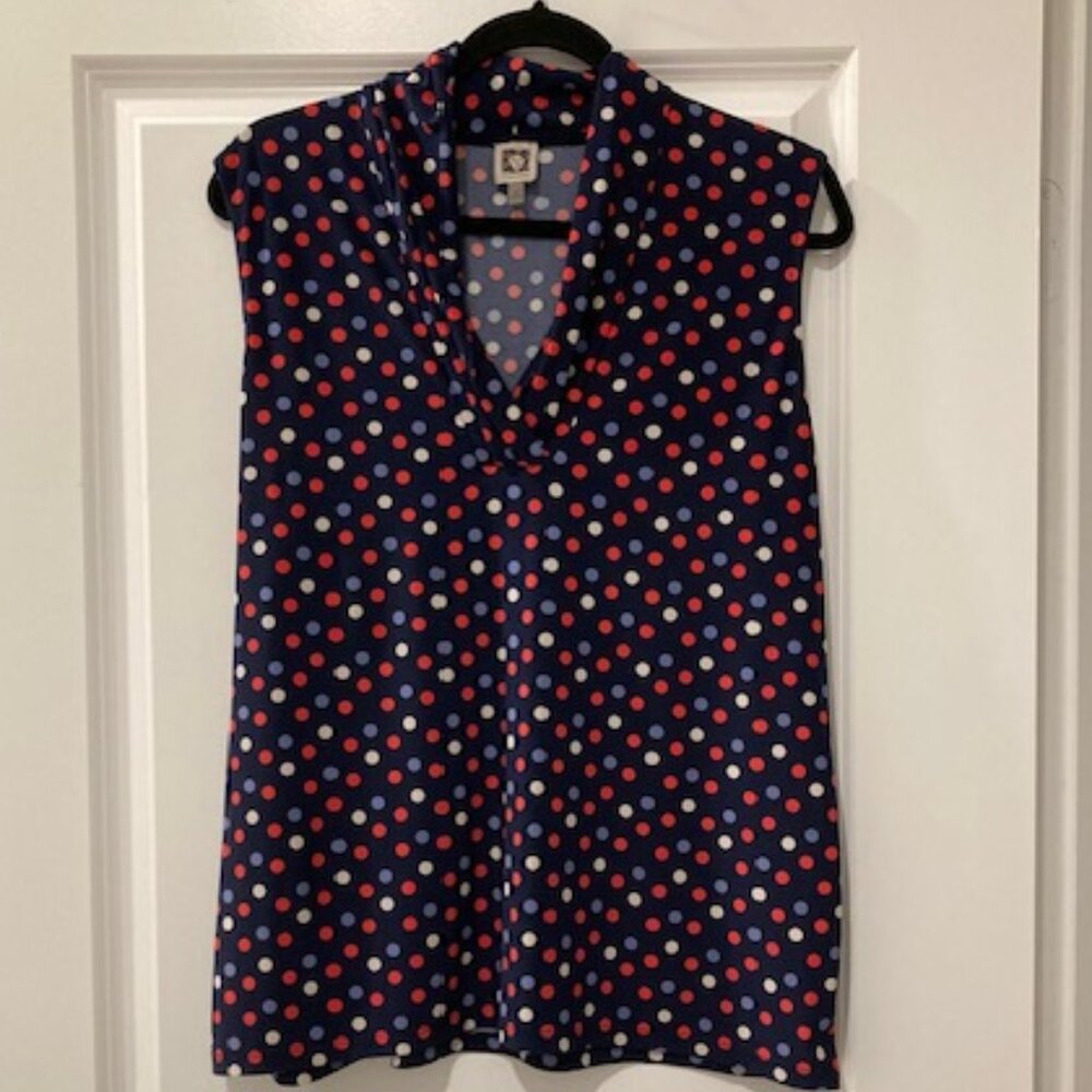 Polka Dot Sleeveless Top